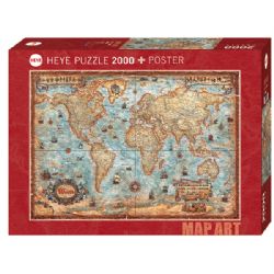 HEYE CASSE-TÊTE 2000 PIÈCES - LA CARTE DU MONDE ANTIQUE #78-29845